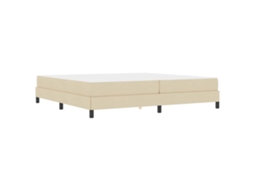 Conjunto 1 Cama Box Vidaxl Creme Tecido (200 X 200 Cm)