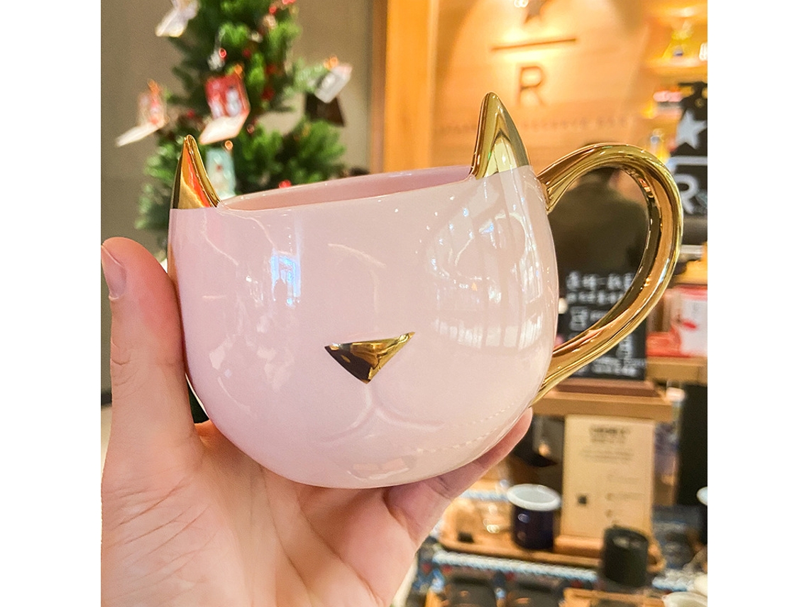 Caneca De Café Gato Dourado, Canecas E Xícaras Chá, Para Café, Utensílios Bebida Divertidos Cozinha, Sala Jantar, Bar, Casa Jardim Aquaforge