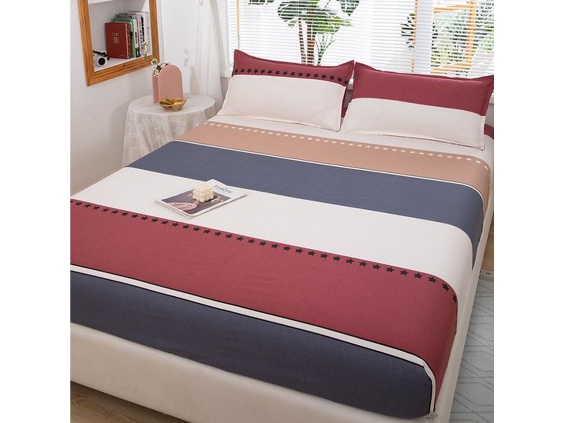 Lençol Ajustável 200x220cm Com Aba De 27cm Em Poliéster E Elástico Total