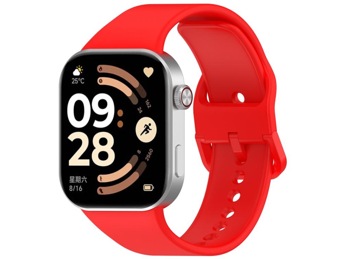Bracelete para Redmi Watch 6 / 5 / 4 XIAOMOYU em Silicone Esportivo com Fecho Reverso Vermelha
