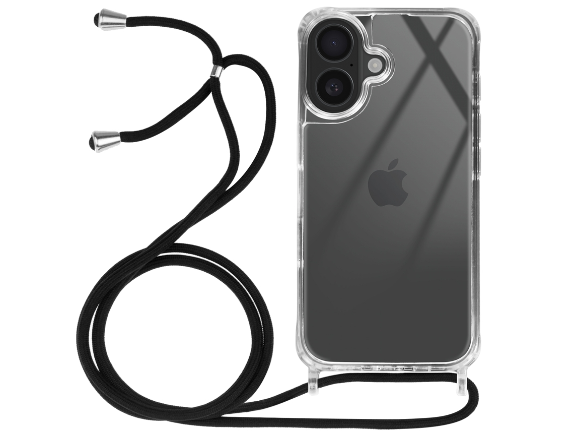 Capa Pescoço para iPhone 16 Plus AVIZAR Silicone Anti-Choque Transparente