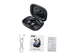 Fones de Ouvido Sem Fio Over Ear LAXISCREED com Tradução AI e Tela Touchscreen