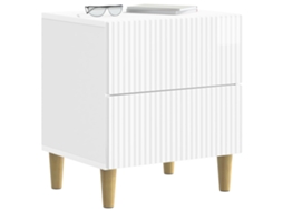Armário de Cabeceira MAISON EXCLUSIVE 43x34,5x48 cm branco brilhante