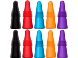 Pacote com 10 Rolhas de Silicone Reutilizáveis BRILVIBERA