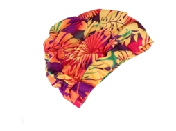 Boné De Natação Com Flor De Renda Para Cabelo Longo Acessório De Natação 1 Peça Laranja
