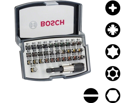 Conjunto 32 Pontas Aparafusar BOSCH Extra Hard