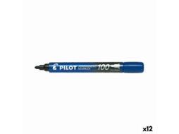 Marcador Permanente Azul Pilot Sca 100 Olysi Shop (12 Unidades)
