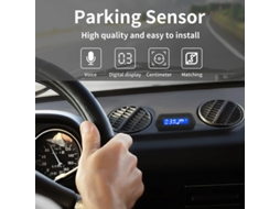 Sensor De Estacionamento Para Automóveis Pretos Com Monitor Led De Marcha-atrás Automático Parktronic, 4 Sensores, Sistema Detetor De Radar, Display C