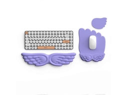 Teclado E Mouse Pad Com Apoio Para O Pulso, Acessórios De Computador Para Aliviar A Dor No Pulso Olysi Shop (roxo)