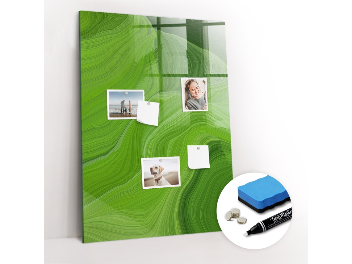 Quadro Magnético De Parede Abstração De Ondas Para A Sala De Estar Espelharte (70x100 Cm)