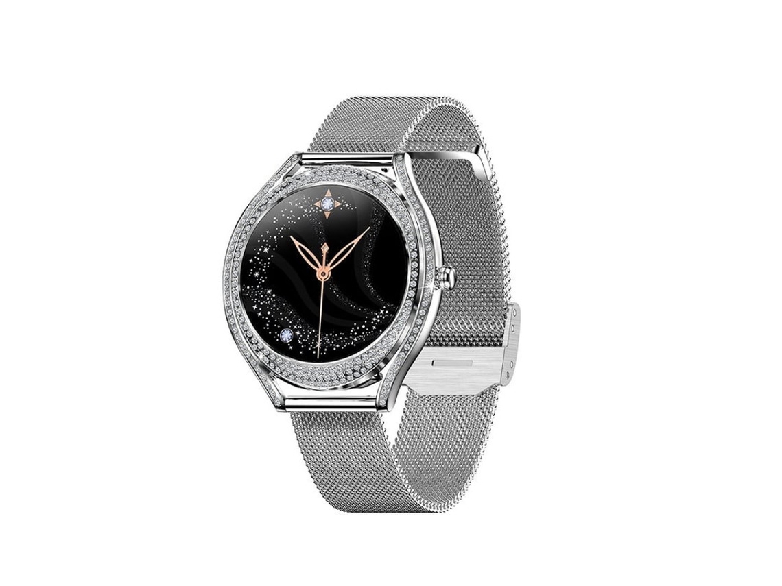 Smartwatches femininos com tela sensível ao toque AMOLED de 1,28" e chamadas para celulares Android e iOS. Bestvite.