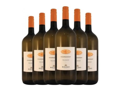 Vinho branco COLLI DEL SOLIGO Chardonnay Marca Trevigiana Garrafa Magnum (1.5 L - 6 Unidades)