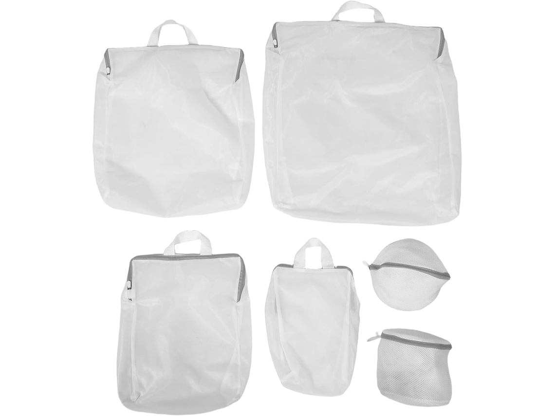 Conjunto de 6 Sacos Malha para Lavar Roupa Anti Deformação Proteção Roupas Unissex Suéteres, Íntimas CHABERLU