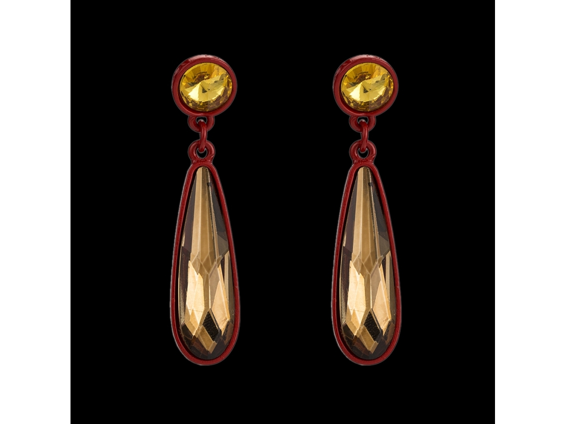 Brincos Femininos Moda Gotas De Água Cristal Marrom