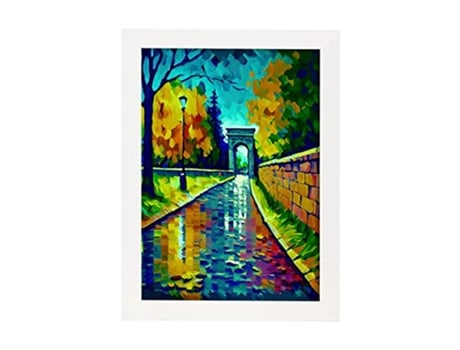 Poster De Monumento À Muralha De Berlim No Estilo De Tinta A Óleo Ilustrações De Monumentos E Cidades Em Fotográfico Em Cores A3 Quadros Brancos