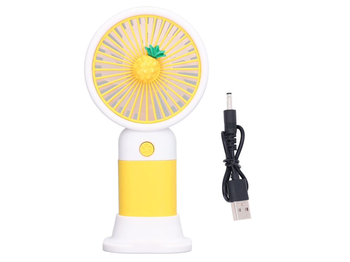 Mini Ventilador Portátil Vento Forte Usb Recarregável Estilo Cartunizado para Viagem Escritório Casa