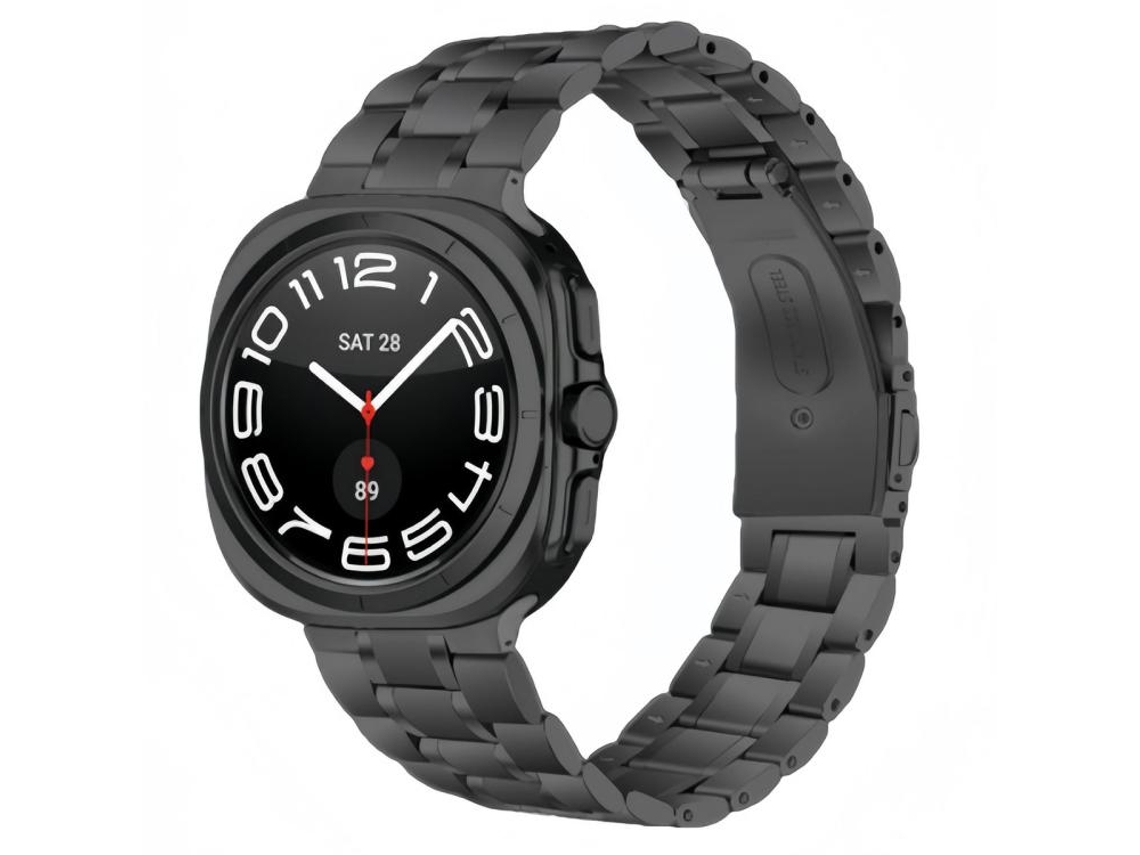 Bracelete para Samsung Galaxy Watch 8 / Watch 8 Classic aço inoxidável cinco contas preta XIAOMOYU