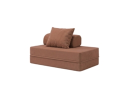 Sofá Modular 2 Lugares Convertível Liso Terracota SKOFFA