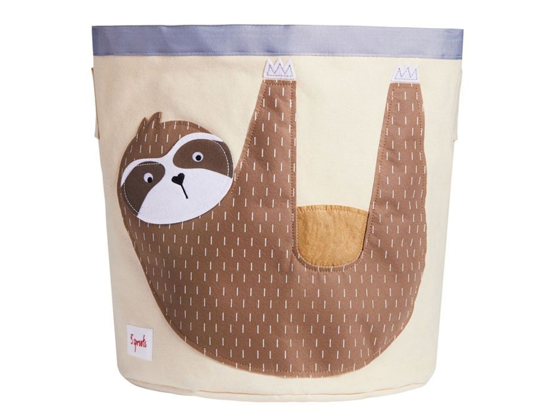 Bolsa Para Brinquedos - 3 Sprottars - Senja - Marrom - Algodão Multicolorido
