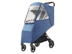 Mali capa de Chuva Universal para Carrinho Bebê Impermeável Protetora Contra Chuva Vento Poeira Frio Linen Azul