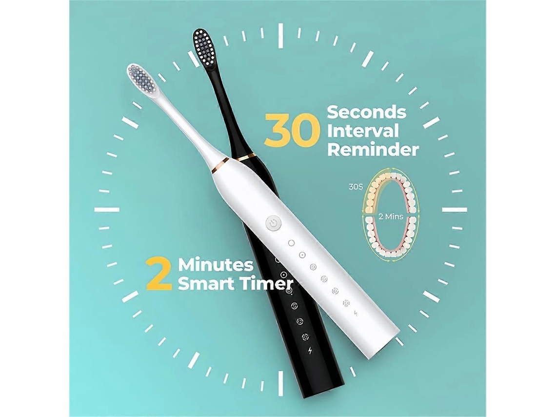 Escova De Dentes Elétrica Recarregável Universal Com Escova Macia, Conjunto De Escova De Dentes Elétrica Portátil Para Uso Doméstico C