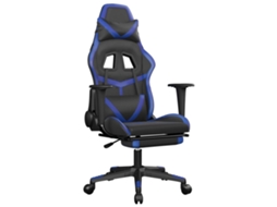Cadeira de gaming VIDAXL Azul Couro Artificial (67x64x127 cm)