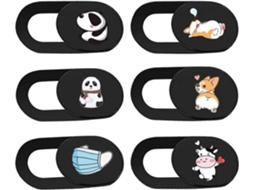Conjunto De Capas Para Webcam De Tablets E Computadores Portáteis Em Abs Com Estampa De Desenho Animado.