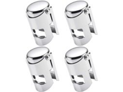 Conjunto de 3 rolhas pretas BRILVIBERA para champanhe, à prova de vazamentos