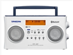 Rádio SANGEAN DPR-26BT (Branco - Digital - DAB+ / FM RDS - Bateria)