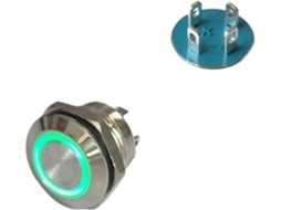 Botão De Pressão Metálico Super Curto 12mm Com Logotipo, Ip65, Led, 3v, 6v, 12v, 24v, 50ma De Pressão, Sem Trava