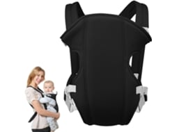Canguru para Bebê Digitallab 3 em 1 (3-16 meses), transporte frontal e traseiro, para crianças de 3 a 10 kg (preto)