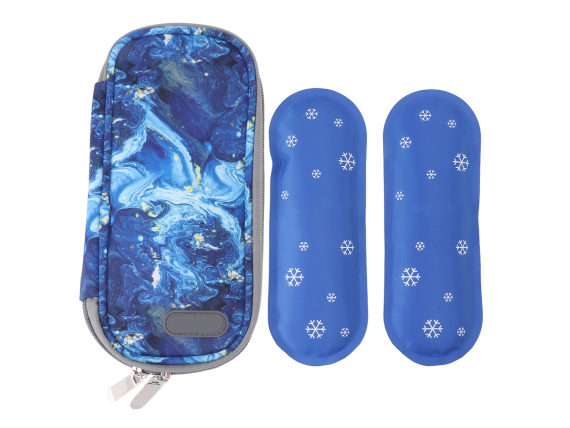 Bolsa Térmica para Insulina com Zíper e Saco de Gelo Leve Compacta para Indoor Outdoor S/MARCA