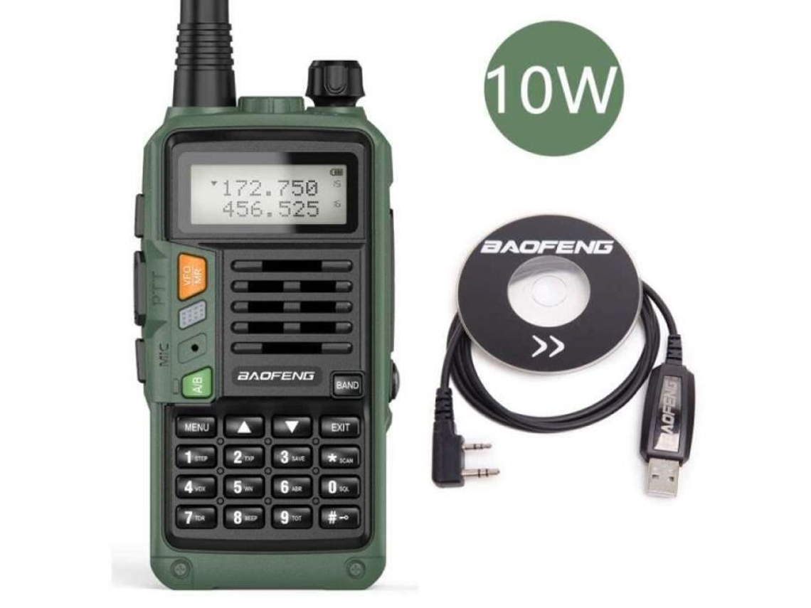 ZS10261-Baofeng UV S9 Plus walkie talkie portátil muito poderoso para caça. rádio bidirecional. radiofrequência. Presunto CB. grande porto YWEI