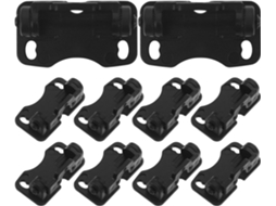 Conjunto de 10 suportes ajustáveis para câmeras de segurança traseiras, com fixadores de plástico.
