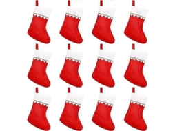 12 Meias De Natal, Botas De Natal, Meias De Natal Para Preencher E Pendurar Presentes De Natal Olysi Shop