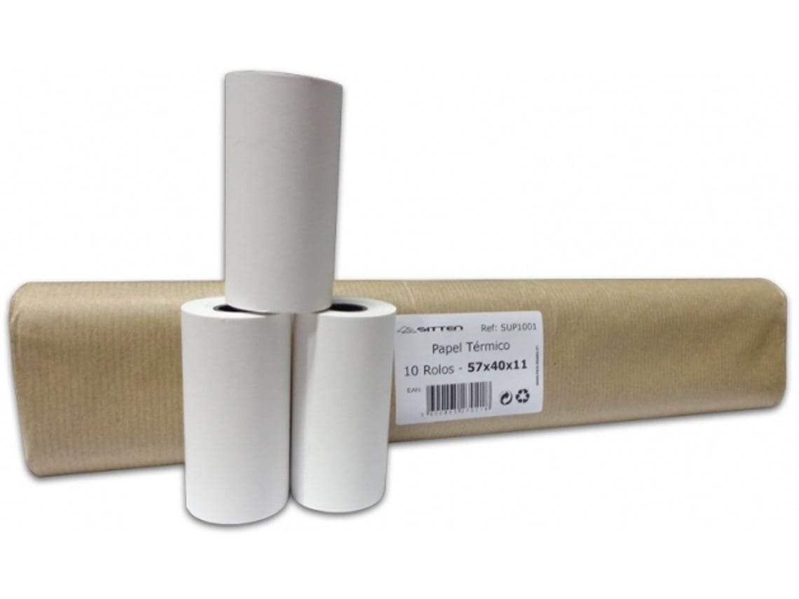 PACK 10ROLOS PAPEL TERM.SITTEN 57X40X11