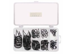 Kit De Reparo Para Ponta De Vara De Pesca Com Anéis Cerâmicos Aço Carbono Alta Resistência Para Água Doce E Salgada