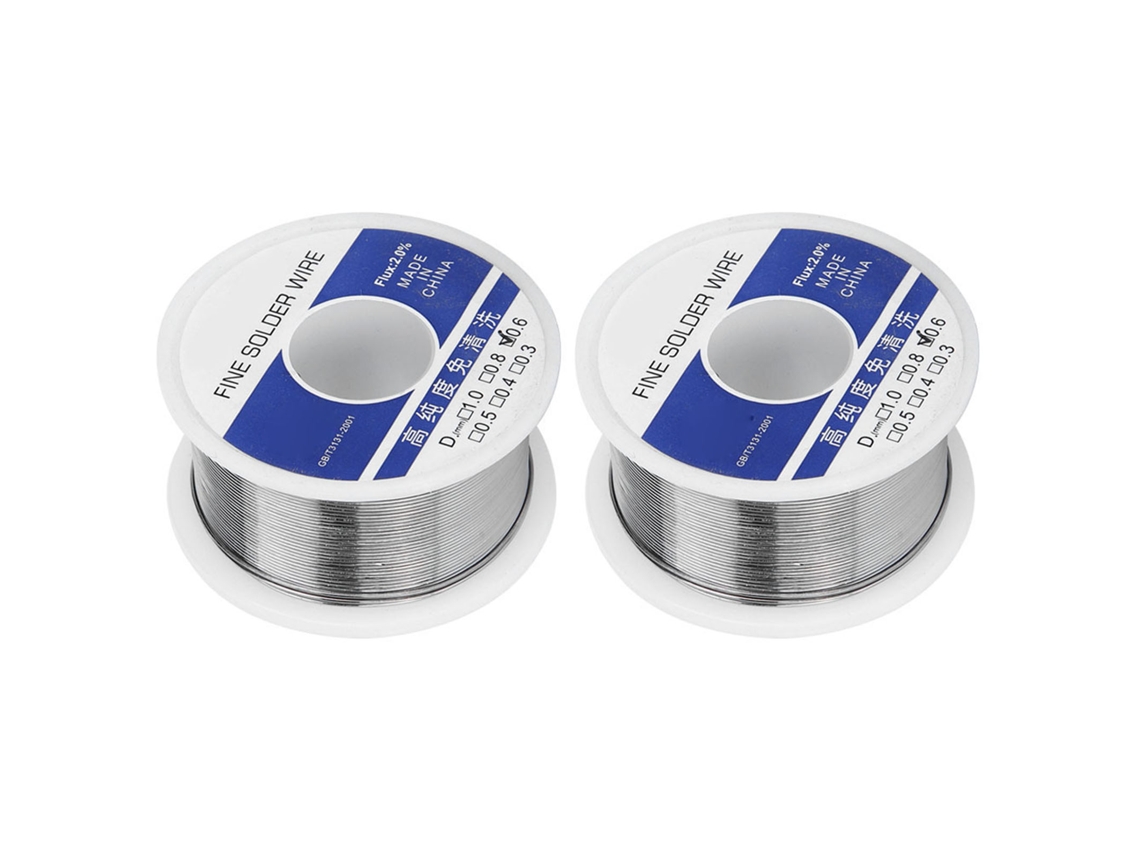 2 Peças De Cabo De Solda Em Estanho Com Núcleo De Colofônia 0,6mm 100g Ferramentas Diy Para Solda Elétrica