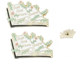 2 Pins De Esmalte Com A Frase "só Mais Um Capítulo", Criativos Em