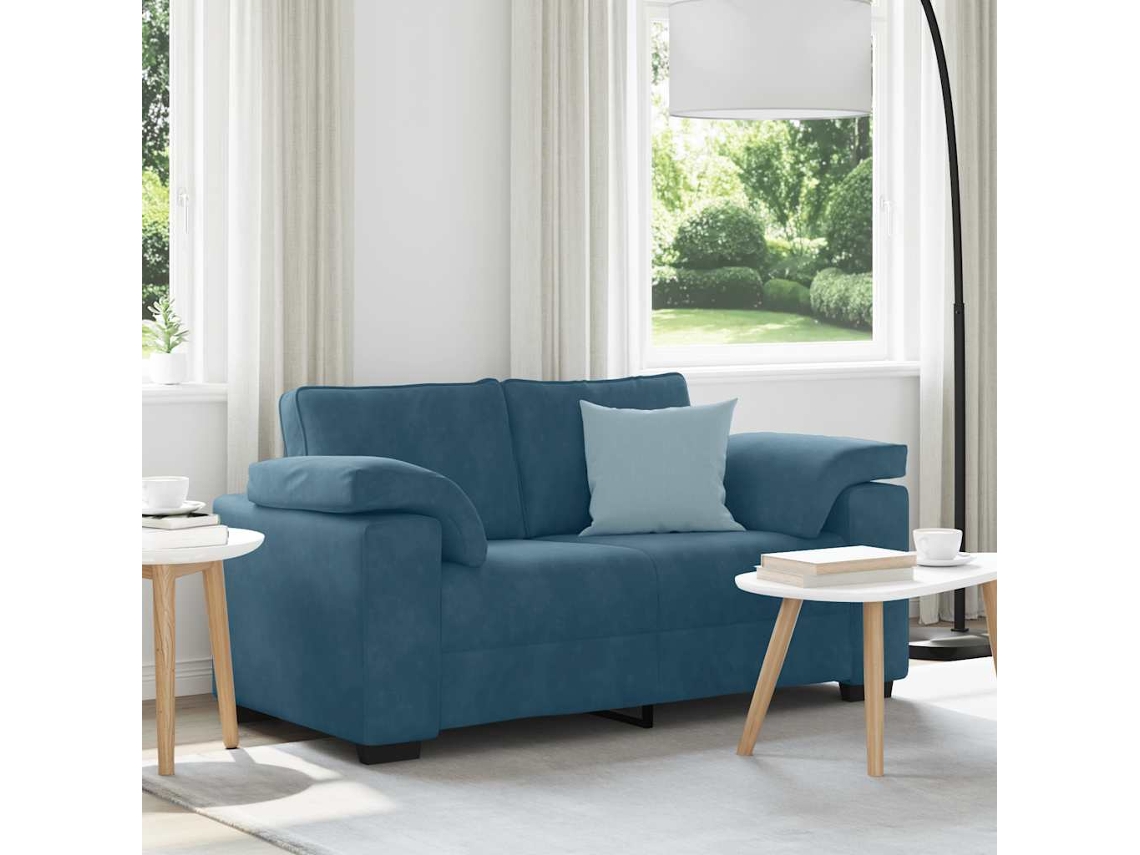 Vidaxl Sofá-luvas 160x77x82 Cm Veludo Azul
