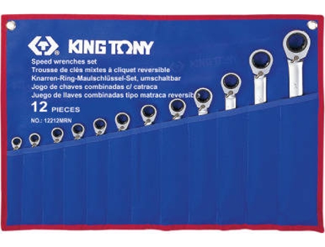 Jogo De Chaves Mistas KING TONY  Com Roq (12 Unidades 12212mrn)