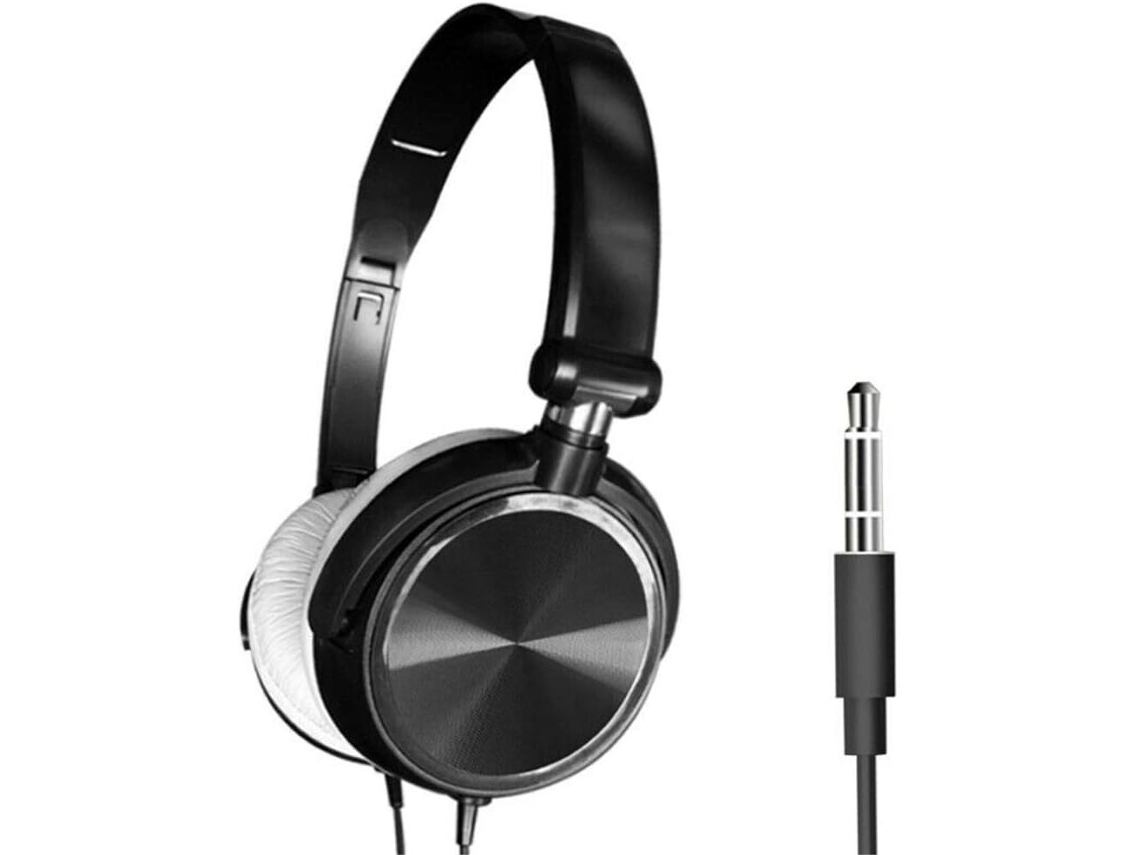 Fones De Ouvido Supra Auriculares Com Fio 3, 5mm E Microfone Fones De Ouvido Dobráveis Com Som Estéreo Graves Potentes