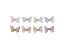 8pcs Adesivos De Unha Borboleta Com Zircão Acessórios Delicados Para Decoração Diy De Unhas