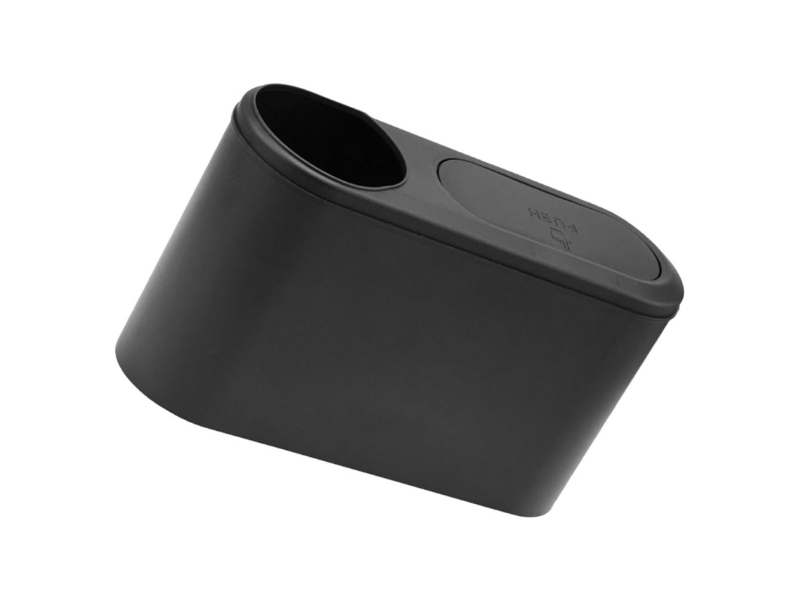 Lixeira Multifuncional Preta Para Porta De Carro Com Porta-copos, Recipiente De Lixo Grande