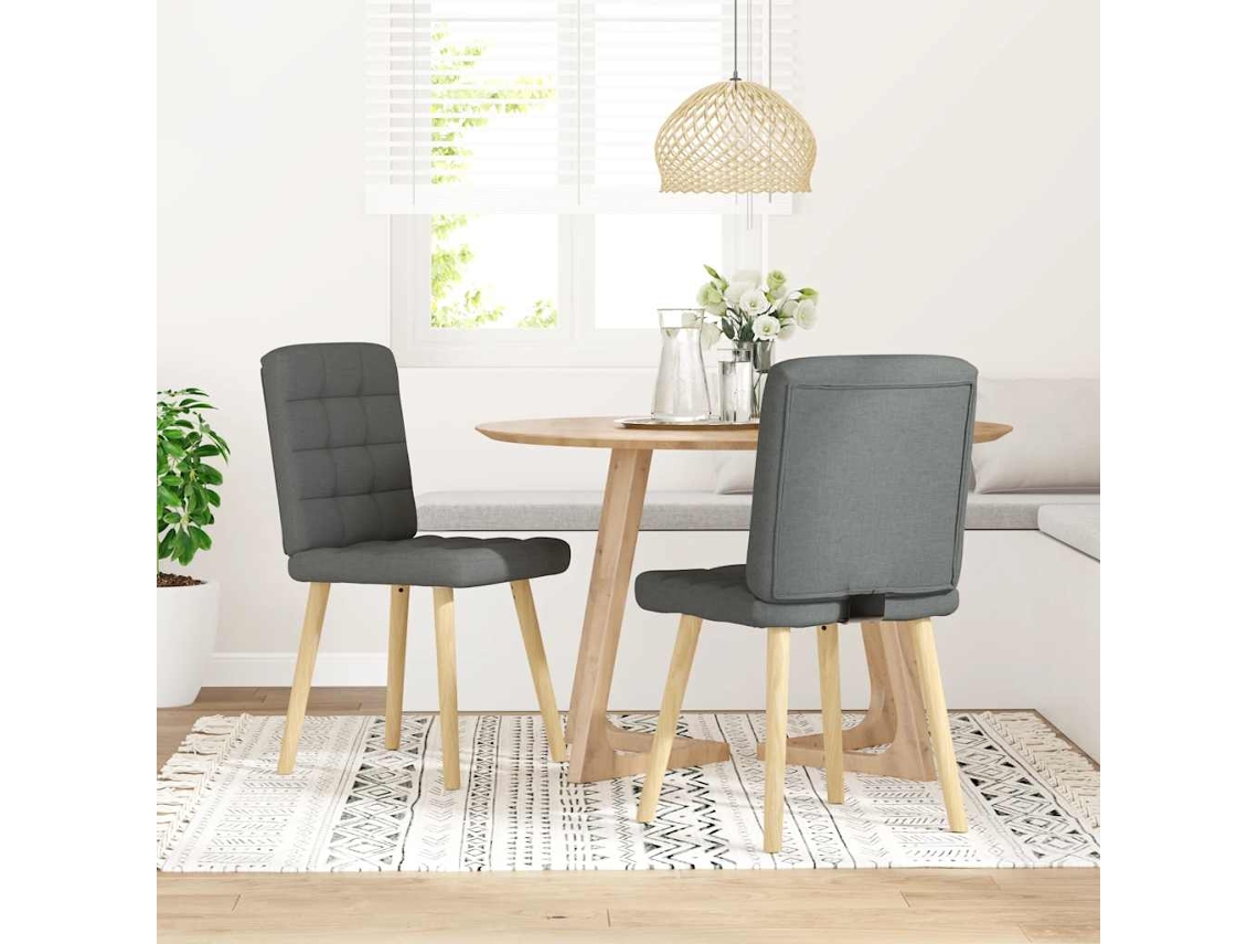 Maison Exclusive - Cadeiras De Jantar 2 Pcs Tecido Cinzento-escuro