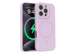 (roxo, Iphone 14 Pro Max) Capa Para Iphone, Silicone Líquido, Proteção Para A Lente, Forte Fixação Magnética.