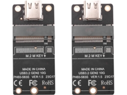 Adaptador de Gabinete Ssd 2x M.2 para Type c, Espaçador de Disco Rígido M.2 SFUSHOS