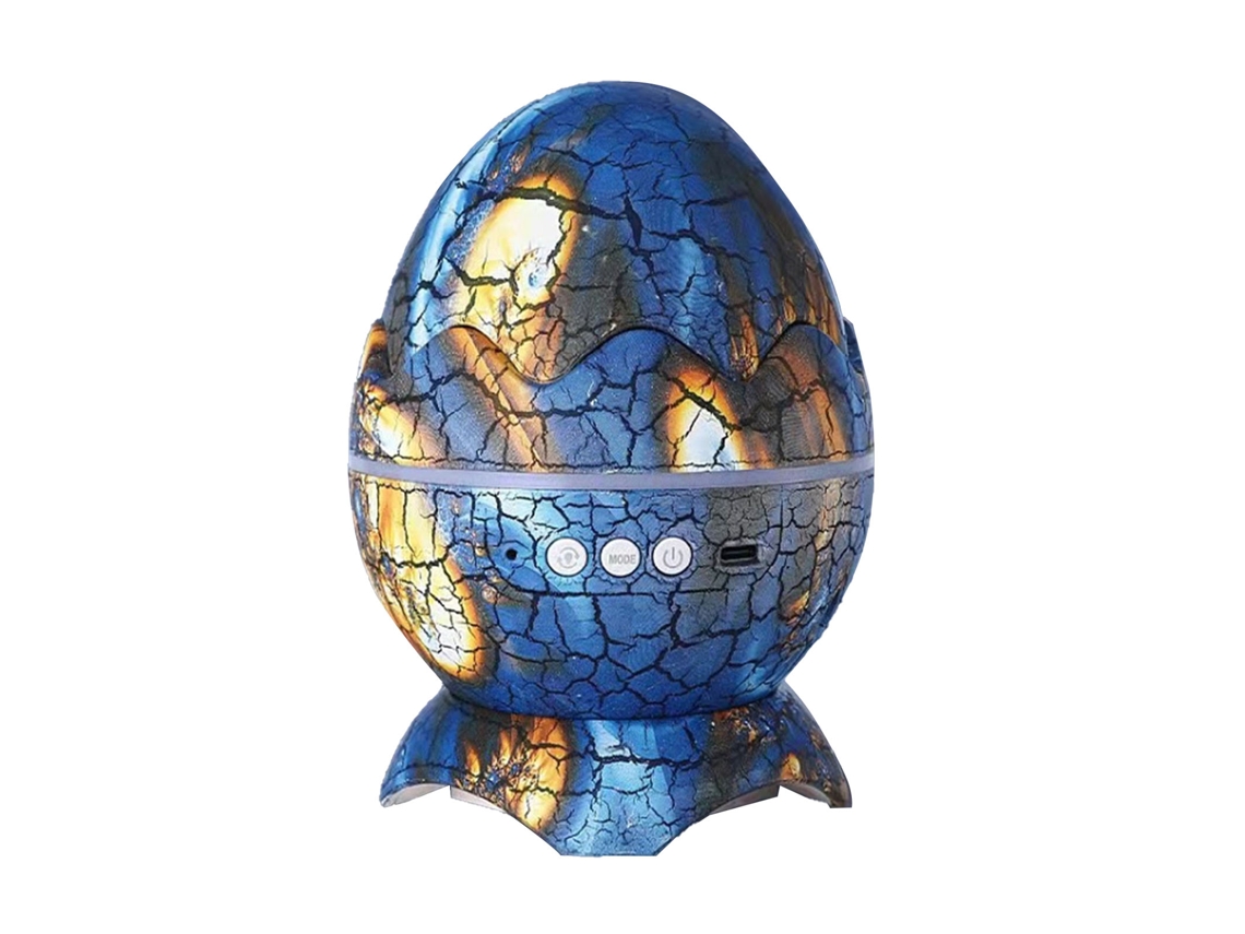 Projetor de Estrelas Ovo de Dinossauro Luz Noturna com Controle Remoto e Bluetooth THANOS Blue