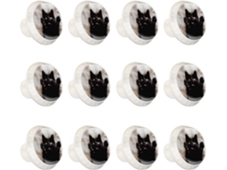 Puxadores Redondos Para Armários De Cozinha, Puxadores Para Armários E Gavetas, 12 Peças, Gatinho Preto, Puxadores Para