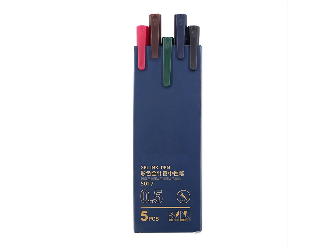 5pcs Bolígrafo Gel Sistema De Colores Morandi Cuerpo Mate Intercambiable Para Estudiantes 5017